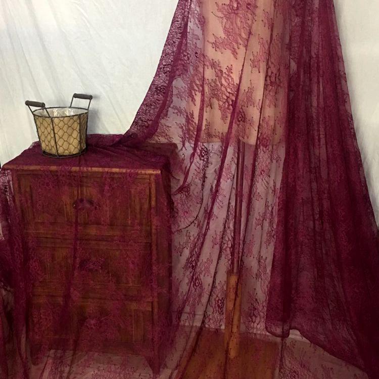 3 Meters Eyelash Lace Trim, Sewing Colorful Eyelash Lace Fabric Floral Mesh Underwear Lingerie Fabric, Wide 150cm