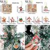 Adorable Wooden Christmas Ornaments Set Featuring Santa And Reindeer In Charming Designs