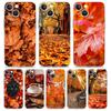 Leaves Maple Leaf Autumn Phone Case For iPhone Apple 11 12 13 14 Pro Max XS 7 8 Plus XR X SE 2020 Cover Clear Soft Shell Coque