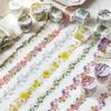 Sugar Poem Blooming Flowers Watercolor PET Tape for DIY Journal and Collage