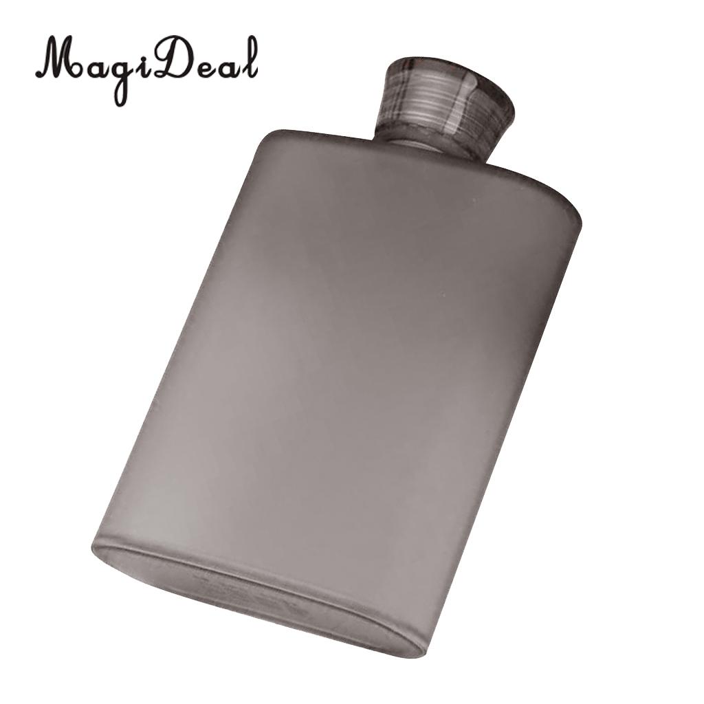 MagiDeal Plastic Hip Liquor Whiskey Alcohol Flask Cap Pocket Water Bottle