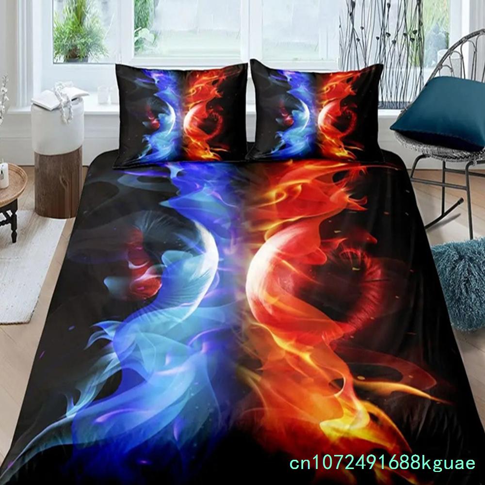 Boxing Bedding Set Red Boxing Gloves Pattern Comforter Cover Sports Theme Duvet Cover Room Pugilism Games Bedding Collection