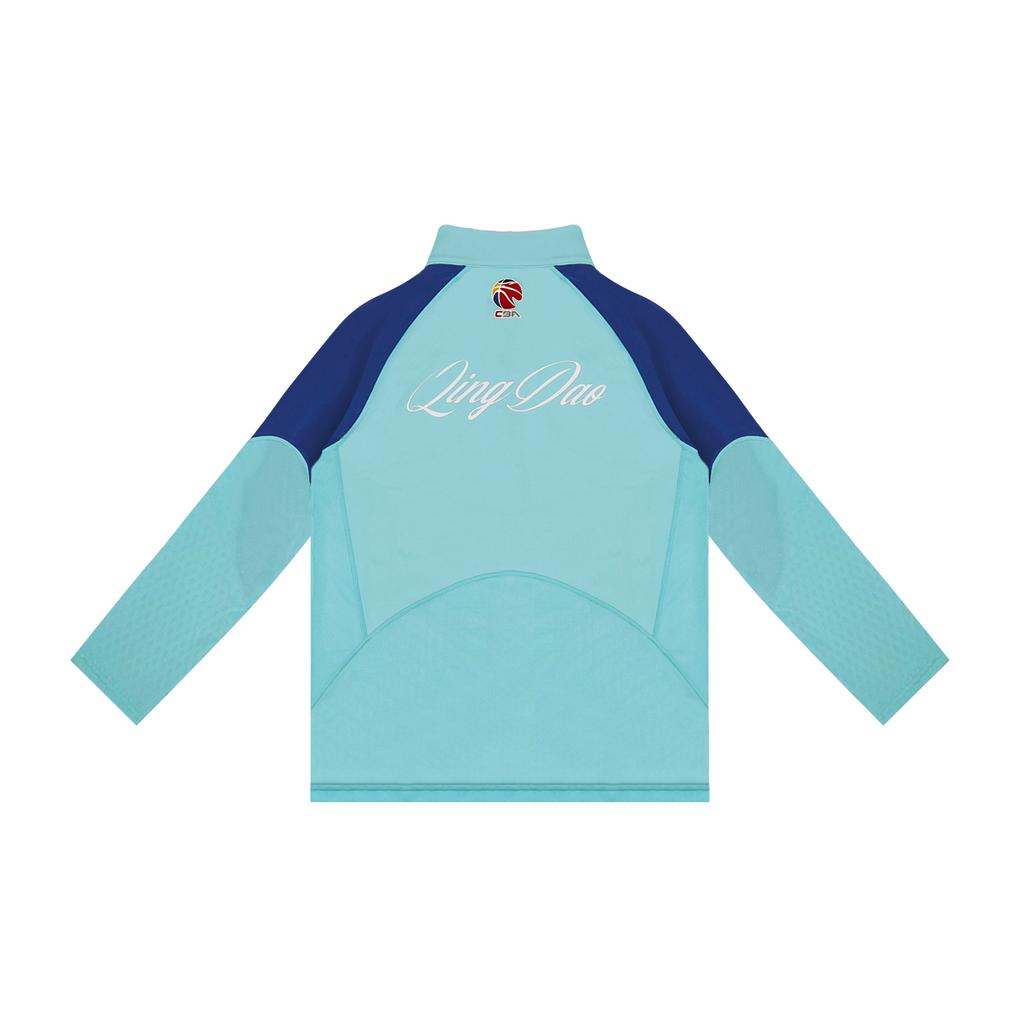 Li Ning CBA Serie Locker Atmungsaktiv Basketball Laufen Casual Mode Schnelltrocknend Langarm T-Shirt Spieler Edition 25-26 Saison Qingdao Team ATLV467-1