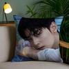 Kpop Styl Zpěvák Cha E-Eun W-Woo Povlak na polštář Povlak na polštář proti roztočům Neviditelný zip Hedvábný krátký plyš Potah na polštář na pohovku