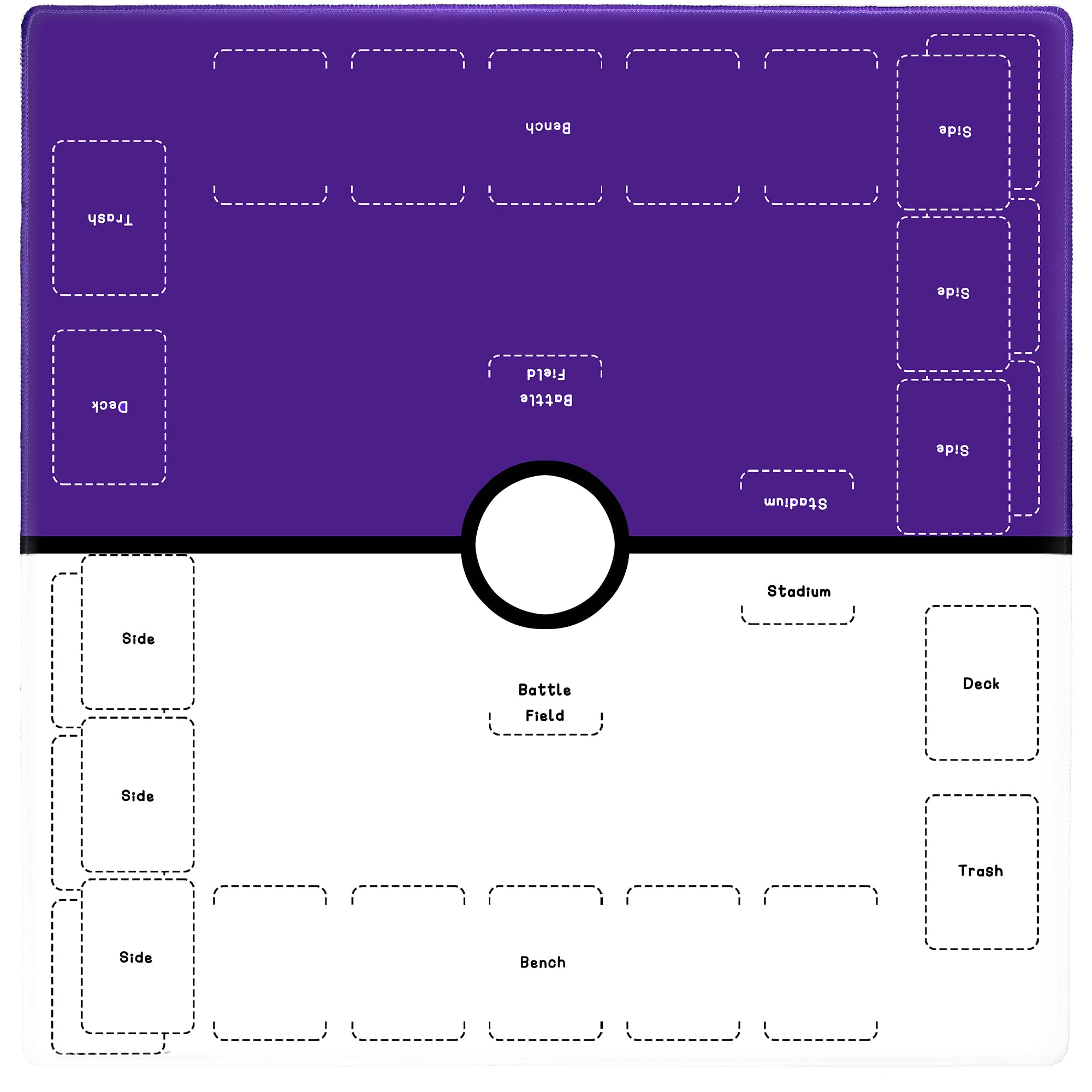 

OTOlife Fully Sewn Rubber Play Lightweight and Easy for Children to Includes Storage Card Game 60x60cm Mat, Carry, Non-Slip, Bag, Mat, (Master Ball)