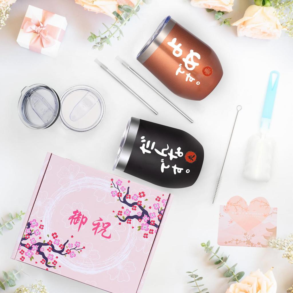 FILLING LUCK Wedding Anniversary Birthday Stainless Steel Thermos with Airtight Keeps Drinks Hot or Vacuum Husband Wife X Gift, Gift, Gift, Couple's