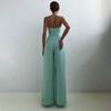 Fashion Choice Ladies Jumpsuit Wide Leg High Waist Deep V Neck Backless Sling Jumpsuit for Banquet