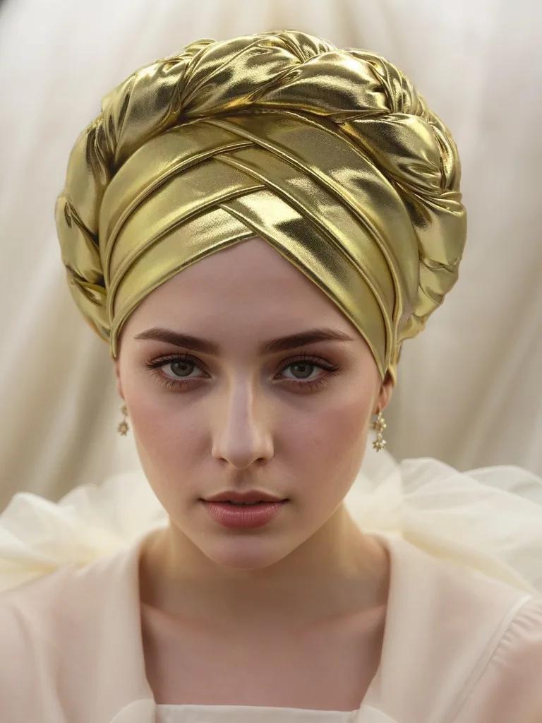 African Turban Cap Headdress Women Headtie Hat Hair Accessories Arab Wrapped Muslim Hijab