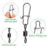 Fishing Snap Swivels Duo Lock Ball Bearing Swivel Snap Stainless Steel Fishing Accessories Fast Snap Clip Fishing Lure Connector