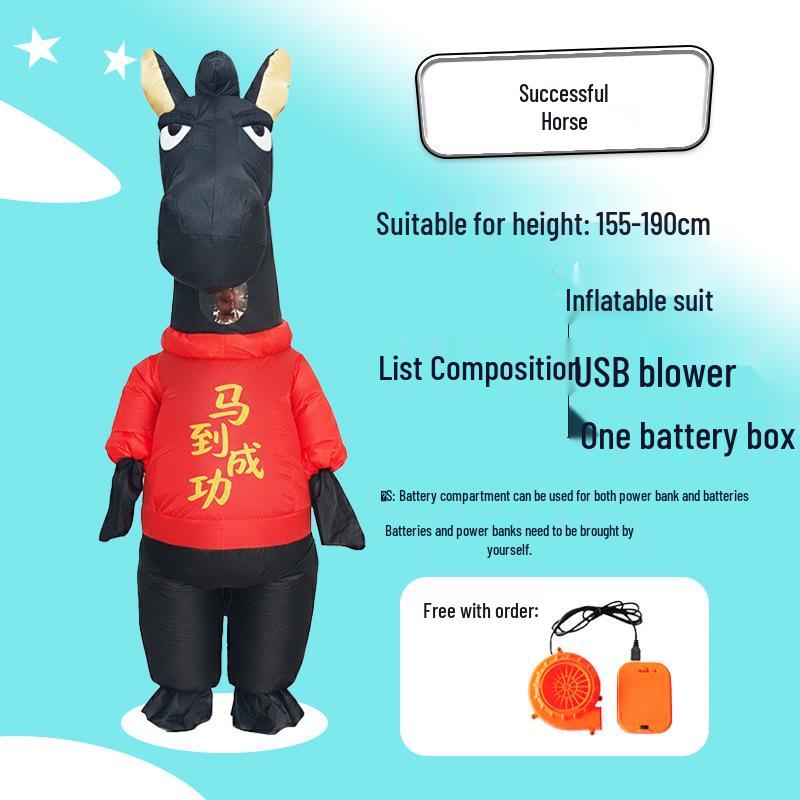 Inflatable Adult Mascot Costume for Creative Dance and Pranks