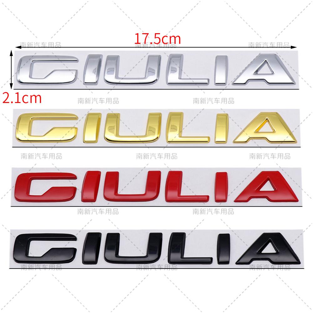 3D Metal Car Rear Boot Trunk Letters Logo Label Badge Emblem Decals Sticker For Alfa Romeo GIULIA STELVIO Q2 Q4 Accessories