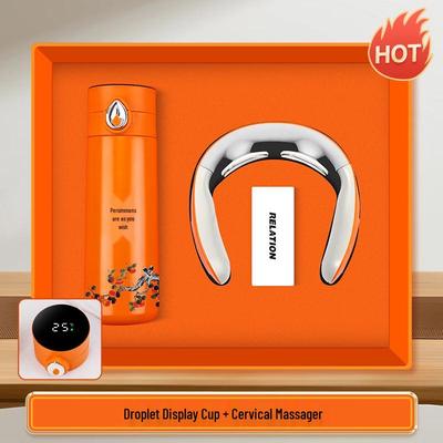 SX Persimmon Edition Business Gift Set with Smart Cup & Neck Massager