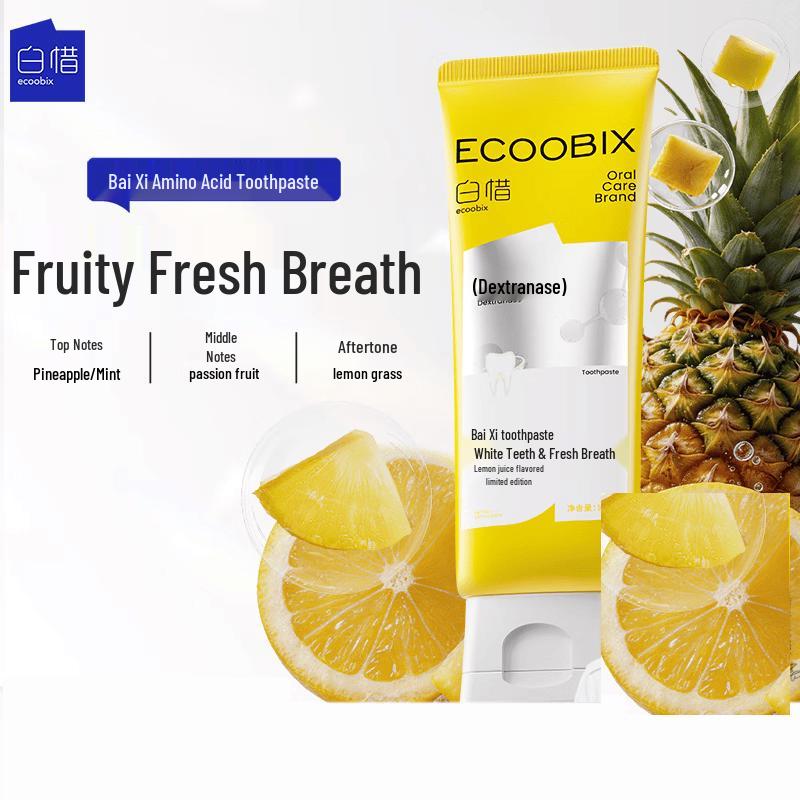 Baixi Fluoride Amino Acid Toothpaste - Lemon Pineapple (3x100g)