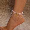 Ocean Style Imitation Pearl Anklet Conch Pendant Shell Anklet New Starfish Pendant Anklet Summer