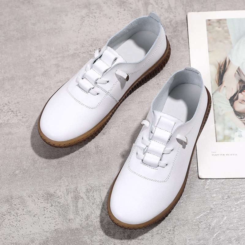 Women Shoes Fashion Women's Loafer Trend Leather Shoes White Zapatos De Mujer Comfortable Woman Shoes Slip On Footwear
