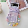 Cute Case for Samsung Z Flip 5 4 3 6 Case Strap Ins Korean Phone Cases for Samsung Galaxy Z Flip 6 ZFlip 3 4 Hand Chain Cover