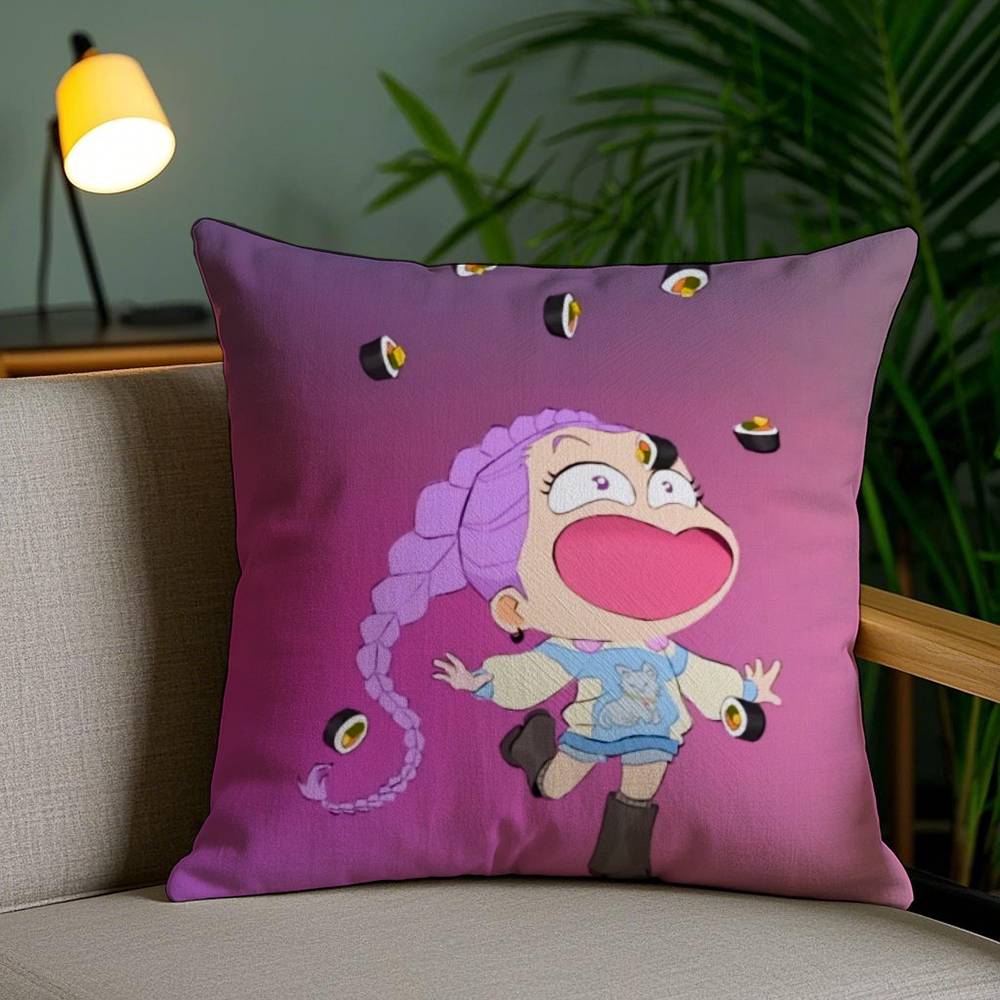 K-KPop Demon Hunters Pillow Case Anti-dustmite Invisible Zipper Sofa Bed