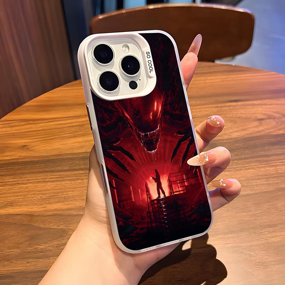 Movie A-Alien Romulus Phone Case For IPhone 17 Air 16 15 14 Plus 13 12 11 Pro 7 8 XS Max XR Silver White Bumper Case