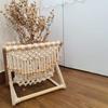 1PC Floor Standing Rack Foldable Cotton Rope Woven Rack Bohemia Book Rack Macrame Basket 32x19x25cm