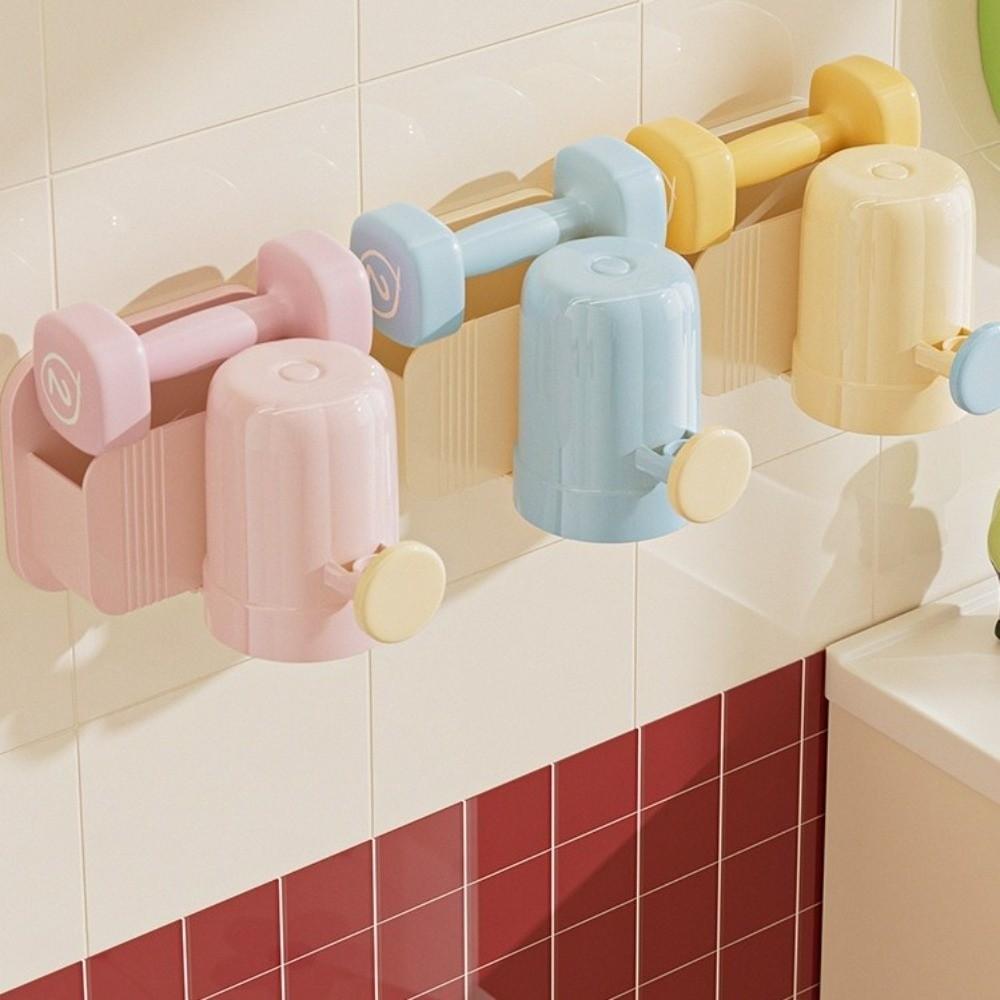 Plastic Toothbrush Storage Rack Dopamine No Drilling Rack Mouthwash Cup Holder  Bathroom Storage