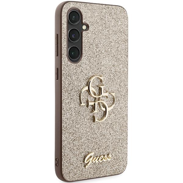 Guess Guhcs23Fehg4Sgd S23 Fe S711Złoty/Gold Hardcase Glitter Script Big 4G