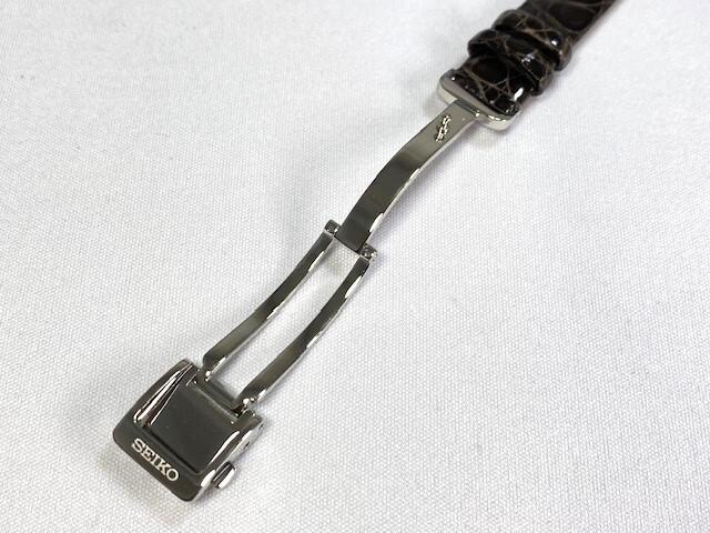 L0EZ113J9 SEIKO Dolce Exceline 12mm Leather for & Strap, Crocodile, Gray, SWCW109/ 1B25-0AM0