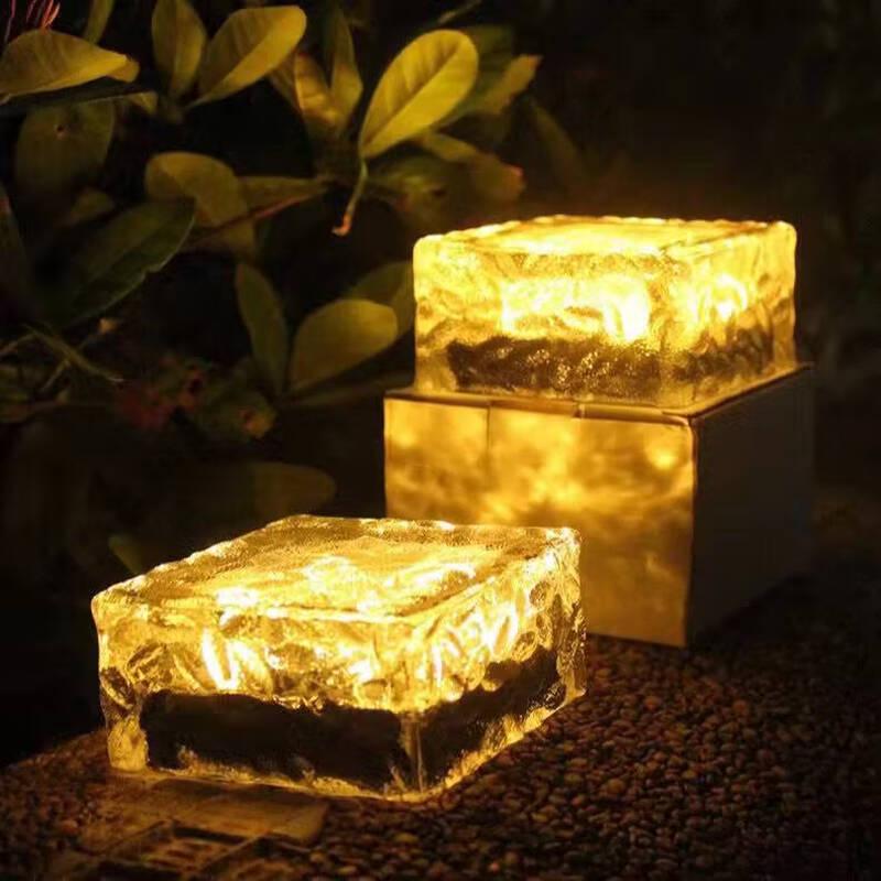 Solar Ice Brick Pathway Light