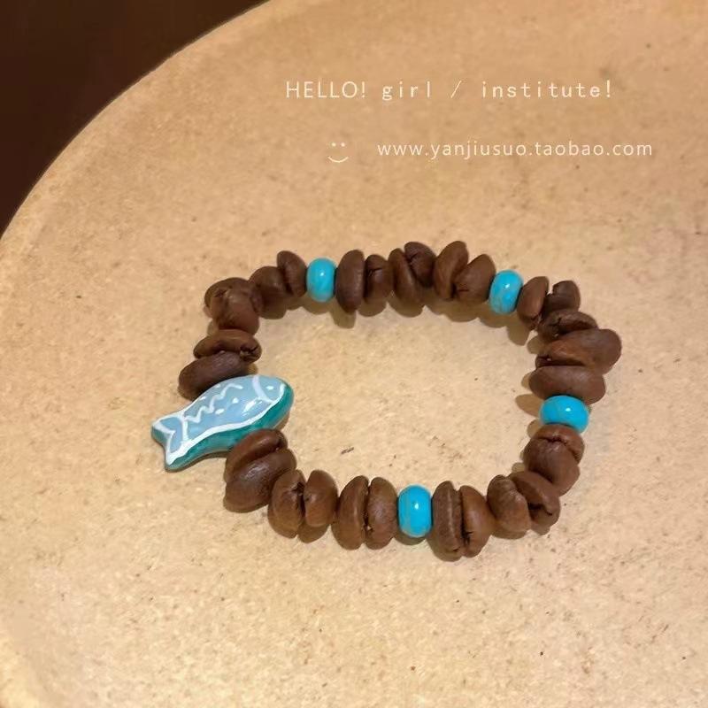 Summer Cute Cartoon Robot Colored Beaded Bracelet