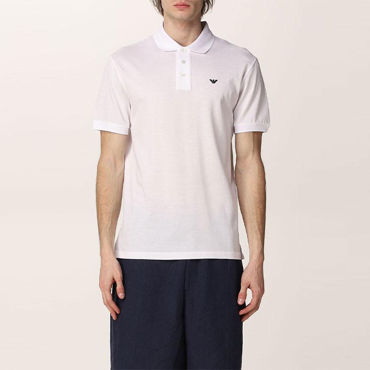 Emporio Armani Mercerised Piqué Polo Shirt with Micro Eagle 8N1FQ2-1JTKZ-0100