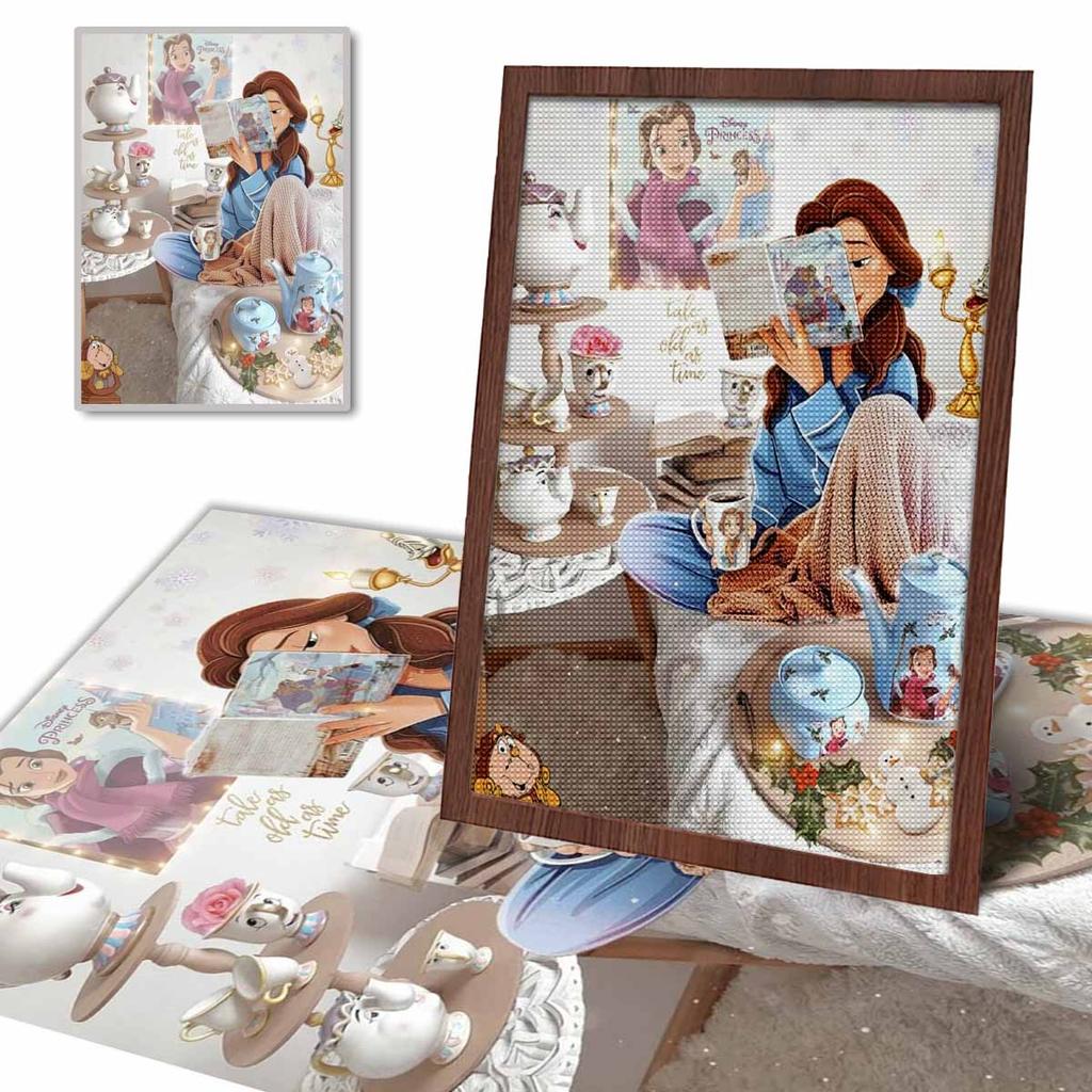 5D Diy Diamond Painting The Princess Reading Books Full Drill Rhinestones Mosaic Embroidery Handmade Products Home Decor Gift