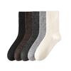 Men's Autumn & Winter Wool Socks - Double-Needle, Velvet Lined, Mid-Calf, Warm Cashmere, Casual & Business.