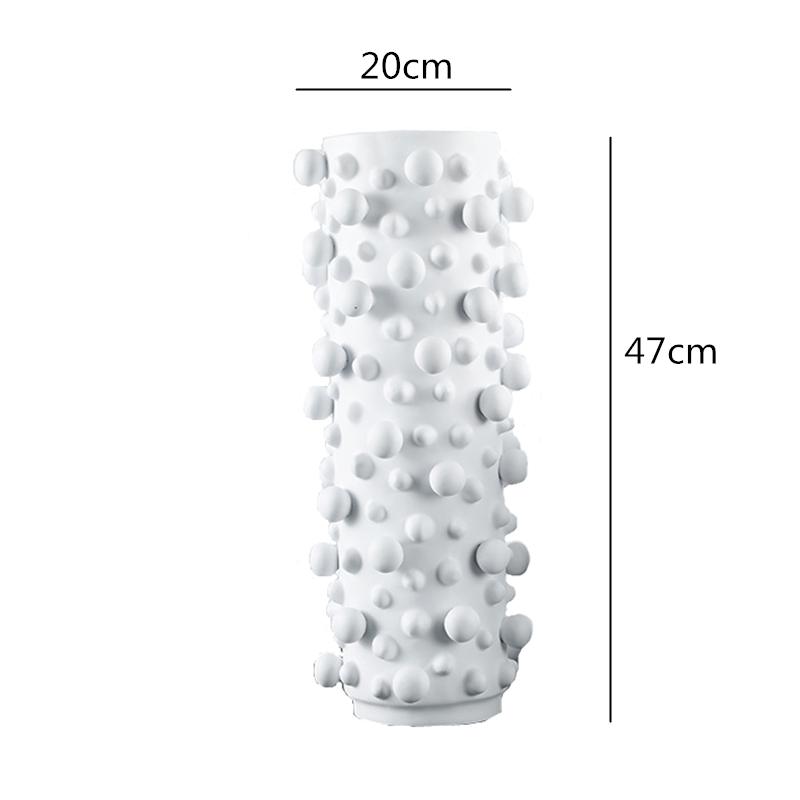 Resin vase Black and White abstract Dots Round irregular bumps Bump Resin crafts ornaments Storage organization Home Decoration