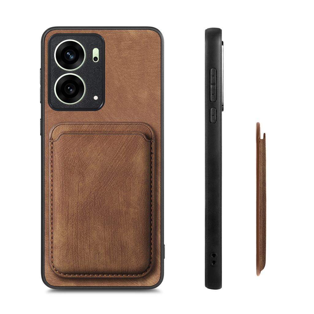 Dla Oppo Reno4 5G/Oppo Reno13 5G (Światowy) Magnetyczne Etui Skórzany Tylny Pokrowiec z Odpinanym Uchwytem na Karty