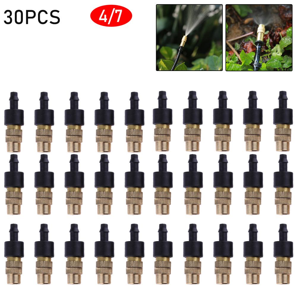10-100pc 4/7 Dripper Drip Head Adjustable Brass Sprinkler Head Agricultural Misting Nozzles Garden Gardening Irrigation