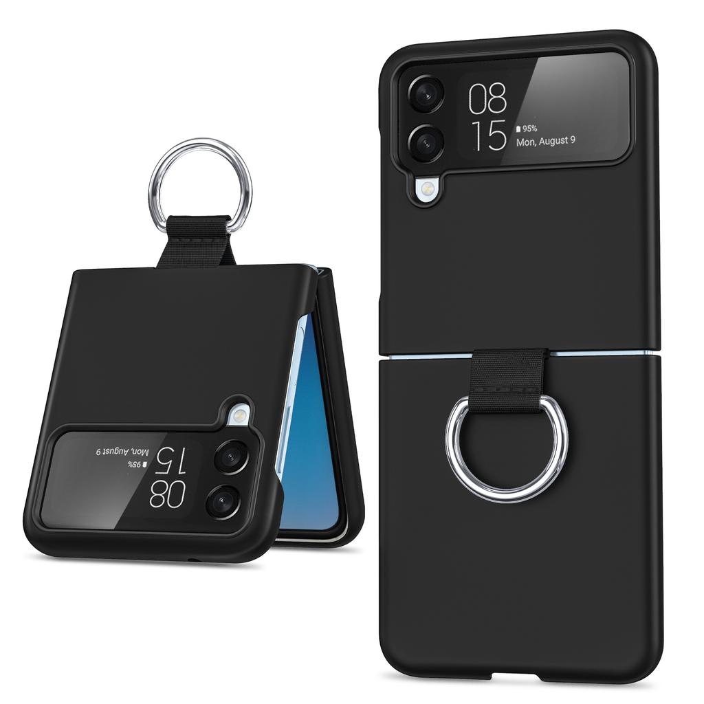 Applicable to Samsung ZFlip1 folding webbing ring mobile phone case ZFlip1 anti-drop skin matte protective case