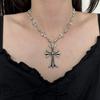 Unisex Minimalist Cross Pendant Necklace, Personalized Choker, High-End Clavicle Chain In Ins Style