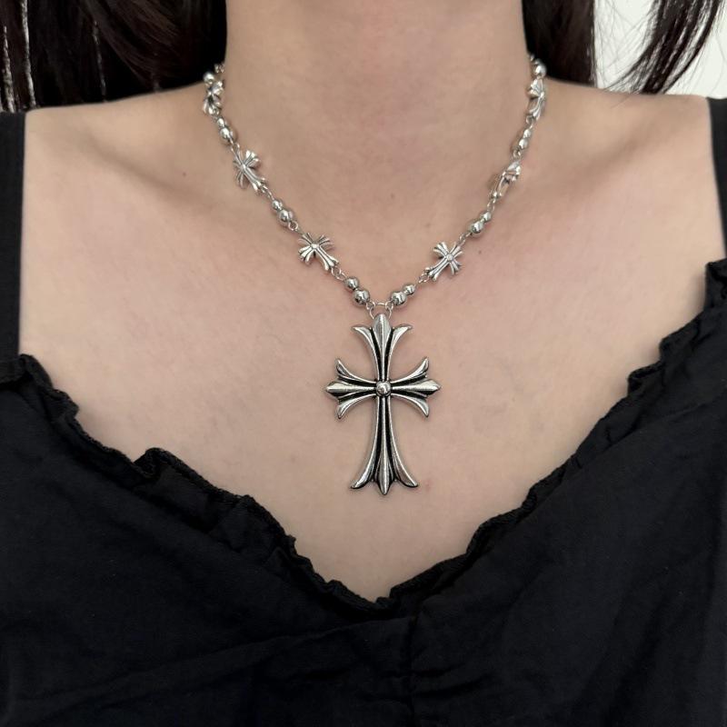 Unisex Minimalist Cross Pendant Necklace, Personalized Choker, High-End Clavicle Chain In Ins Style