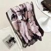 Autumn And Winter Warm Silk Wool Big Scarf For Women'S High End Double Sided Double Color Silk Wool Scarf Fashion Shawl