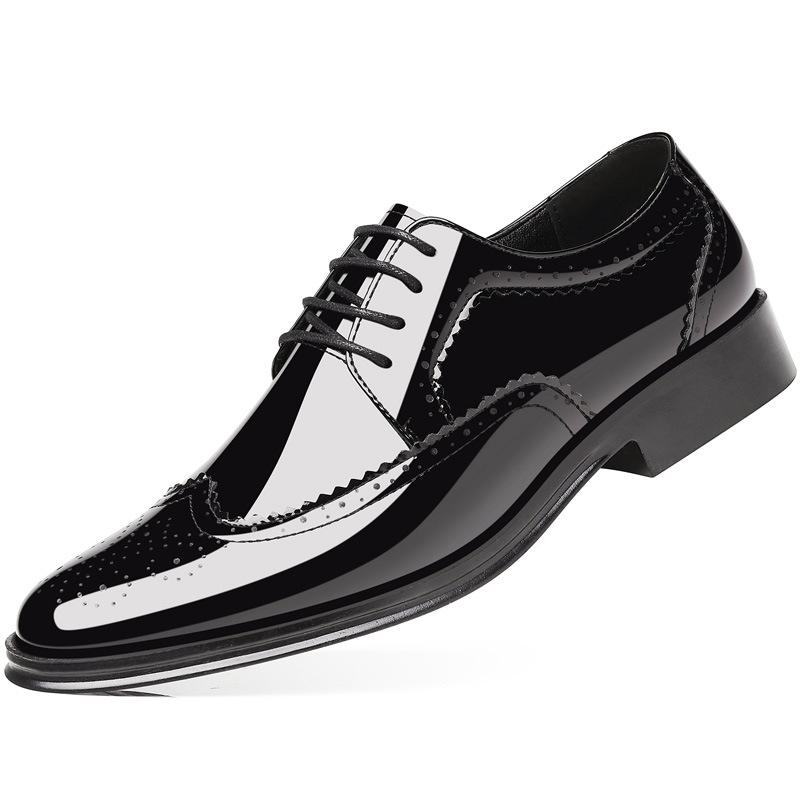 Spring and autumn new men's shoes business dress trend pointed small leather shoes men's versatile youth Korean version large size wedding shoes