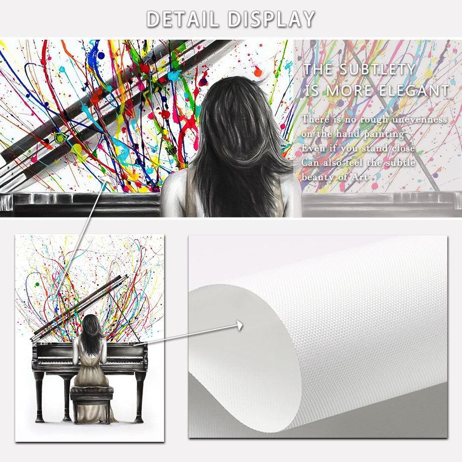 Gitary Pianino Perkusja Skrzypce Trąbka Gramofon Sztuka Ścienna Płótno Malarstwo Nordyckie Plakaty I Wydruki Obrazy Do Wystroju Salonu