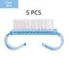Colorful Soft Nail Cleaning Brushes Dense Bristles Ergonomic Non-Slip Handle for Daily Hand Foot Nail Care