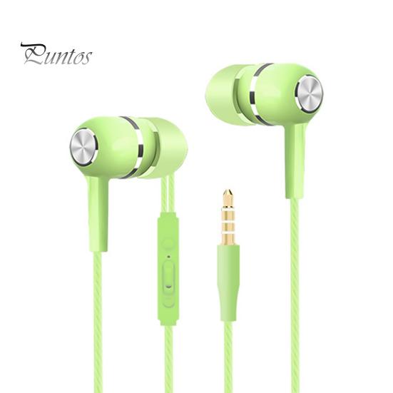 

S12 Универсальные проводные наушники 3,5 мм с микрофоном для телефона With Mic зелёный