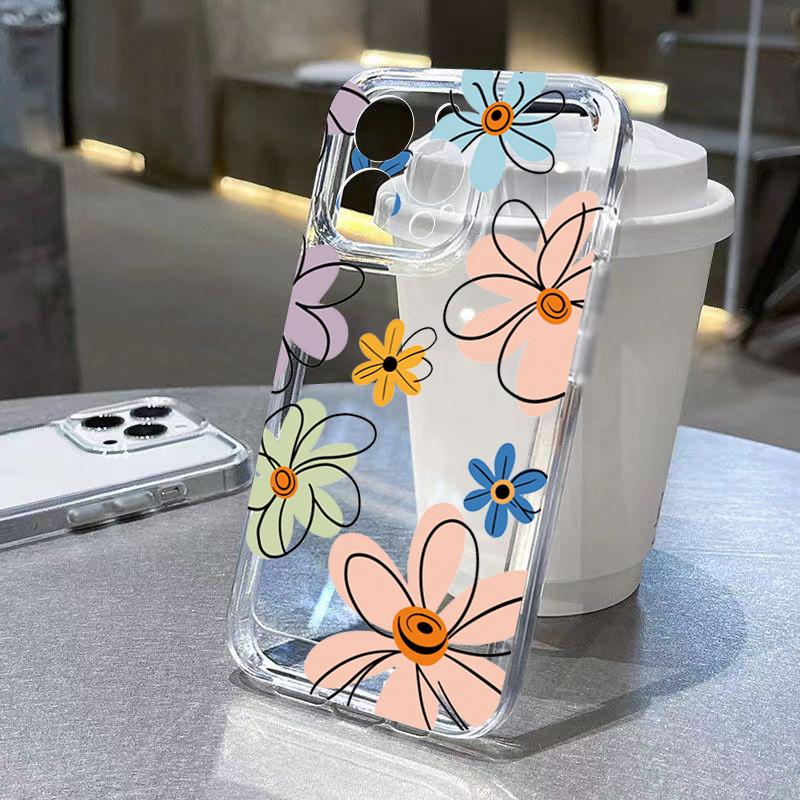 Ins Summer Sunflower Case For Samsung Galaxy A15 A55 A54 5g Case S23 S24 Ultra A52 A53 A32 A34 A33 A13 A14 S22 Plus S21 FE Cover