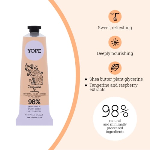 [Botanical Series] Yope Hand Cream, Tangerine and Raspberry Scent, 50ml