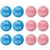 10Pcs Gender Reveal Theme Tinplate Badges Team Boy Girl Button Pins for Baby Shower Birthday Guests Party Favors Decoration