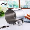 Tea Cup Drinking Mug Eco-friendly Handle Design Stainless Steel Water Storage Bottle for Camping