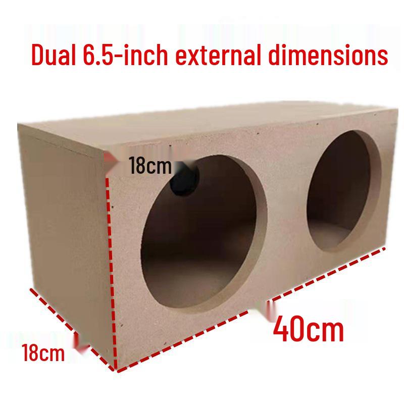 6.5-inch Double Horn Subwoofer Empty Cabinet for DIY Car Speaker/Amplifier