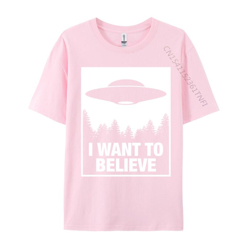 I Want To Believe Ufo Is And Aliens 3 Design Unisexs Plain Tops Tees Crew Neck Tshirts Slim Fit TShirt Drop Shipping