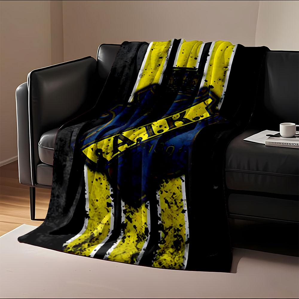 Coperta con Stampa Emblema Club di Calcio AIK morbida e accogliente perfetta per il soggiorno letto divano o un pisolino, regalo
