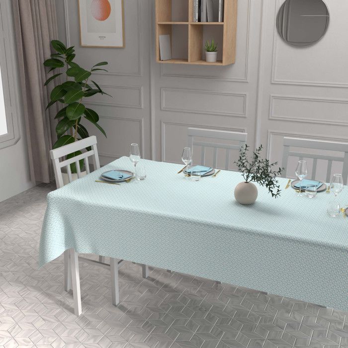 Rectangle Stain-resistant Printed Tablecloth 140x200 Cm ROSALIA, by Soleil d'Ocre